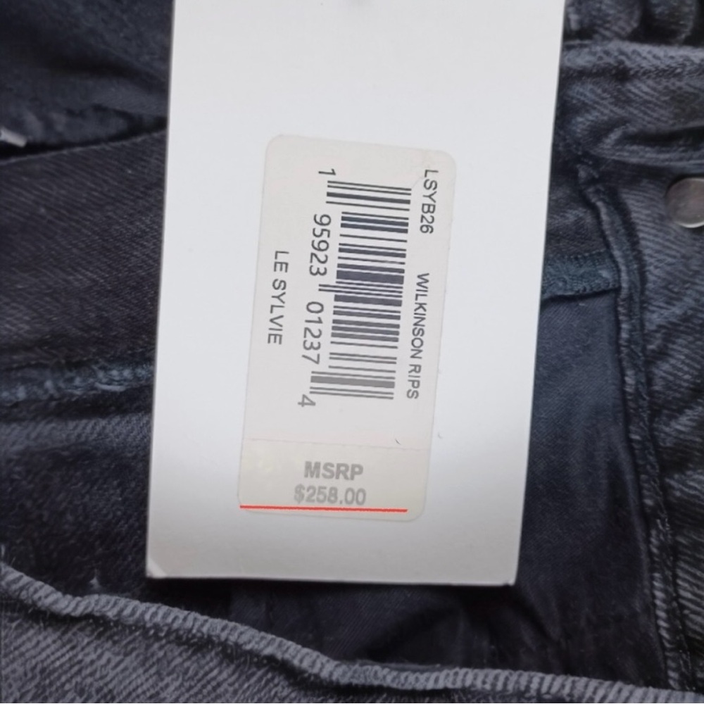 FRAME LE SYLVIE JEANS, SZ-30, BLACK, WILKINSON RIPS, Brand New! - Picture 11 of 16